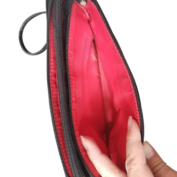 Vintage Coach Signature Poppy Blue Pink Tartan Plaid Logo Wristlet Wallet Y2K - Picture 9 of 10